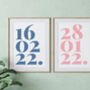 New Baby Personalised Date Print, thumbnail 1 of 2