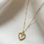 Mother Of Pearl Heart Lock Necklace, thumbnail 2 of 4