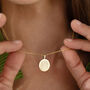 Custom Round 9ct Gold Necklace With Circle Fingerprint, thumbnail 1 of 5