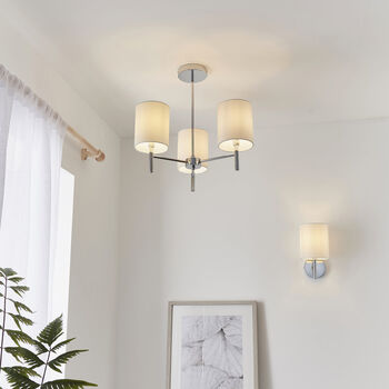 Three Light Shaded Chandelier, 10 of 12
