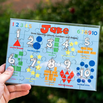 Personalised 'Learn Colours, Numbers and Shapes' Puzzle, 2 of 5
