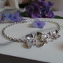Handmade Hydrangea Sterling Silver Bracelet, thumbnail 1 of 5