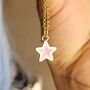 Geometric Pink Star Charm Necklace, thumbnail 1 of 11