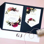Retro Roses Wedding Stationery // Floral Wedding Invite, thumbnail 4 of 9