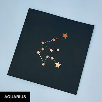Happy Birthday Astrology Constellation Card Hand Made, 10 of 12