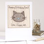 Personalised Cat Birthday Card For Him, thumbnail 1 of 12