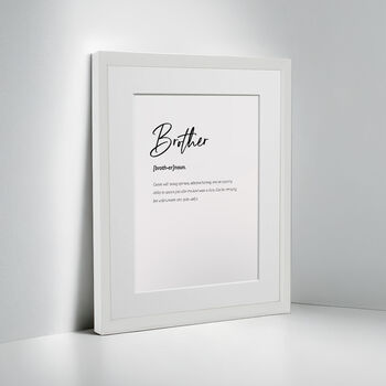 Personalised Brother Family Keepsake Framed Print, 9 of 10