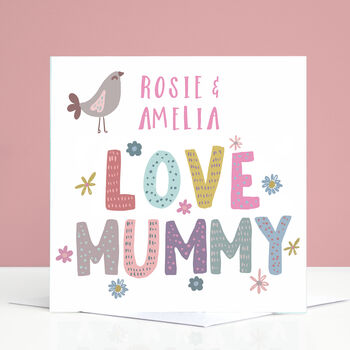 Personalised Mummy Birthday Card From Girls Or Boys, 3 of 4