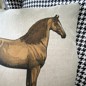 Vintage Equestrian Horse Cushion, 8 of 10