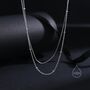 Double Layer Necklace With Satellite And Snake Chain, thumbnail 1 of 11