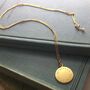 Latitude And Longitude Necklace In Gold, thumbnail 1 of 5