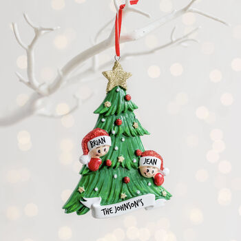 Personalised Christmas Tree Family Decoration, 3 of 4