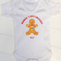 Personalised Gingerbread First Christmas Babygrow, thumbnail 1 of 5