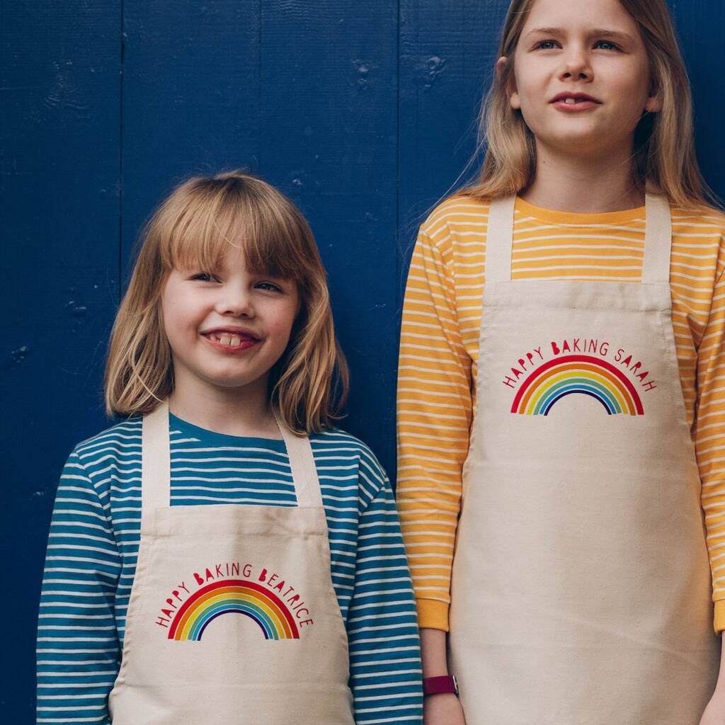 Personalised Rainbow Kids Apron, 1 of 3