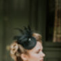 Classic Black Fascinator, thumbnail 2 of 6