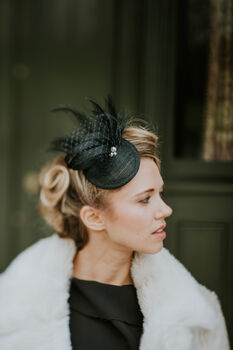 Classic Black Fascinator, 2 of 6
