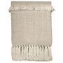 Offwhite Fringe Throw, thumbnail 3 of 5