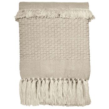 Offwhite Fringe Throw, 3 of 5