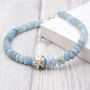 Aquamarine March Birthstone Personalised Bracelet, thumbnail 3 of 11