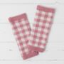 Gingham Knitted Wrist Warmers, thumbnail 8 of 10