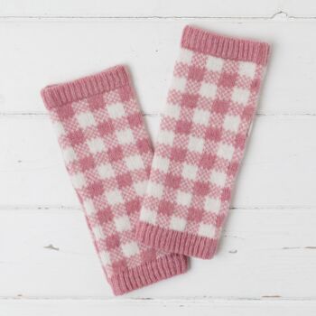 Gingham Knitted Wrist Warmers, 8 of 10