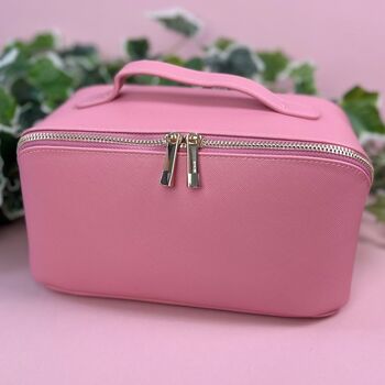 Personalised Open Flat Washbag With Champagne Coupe, 4 of 9