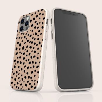 Beige Dots Biodegradable Phone Case, 3 of 7