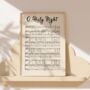 Vintage Music Sheet Poster O Holy Night Carol Lyrics, thumbnail 7 of 8