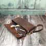 Brown Leather Clutch, thumbnail 2 of 6