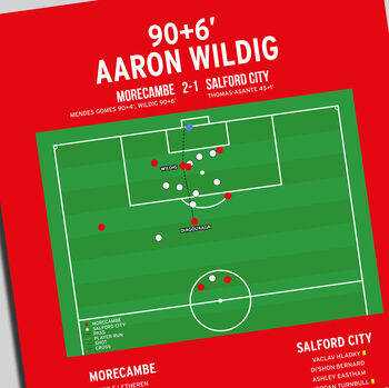 Aaron Wildig Goal – Morecambe Vs Salford City – League Two 2021 Print, 2 of 2