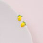 'You're The Zest' Sterling Silver Lemon Earrings, thumbnail 2 of 6