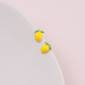 'You're The Zest' Sterling Silver Lemon Earrings, 2 of 6
