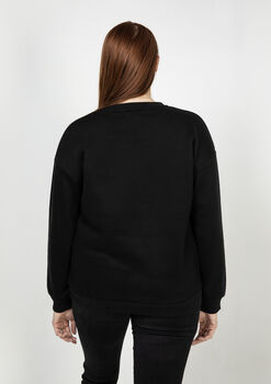 Women's Breastfeeding Black Embroidered Sweatshirt, 3 of 3
