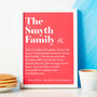 Personalised 'Family' Dictionary Print, thumbnail 1 of 4