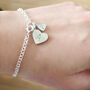 Mother And Child Initial Heart Bracelet, thumbnail 5 of 12