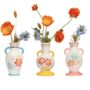 A Set Of Three Folk Floral Bud Vases, thumbnail 2 of 3