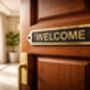 Custom Solid Brass Welcome Plaque With Black Finish, thumbnail 6 of 7