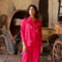 Hot Pink Evil Eye Embroidered Co Ord Set Set Of Two, thumbnail 2 of 5