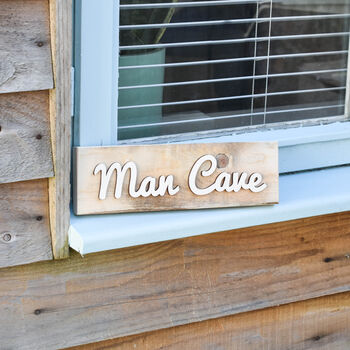 Personalised Father's Day Man Cave Reclaimed Wood Sign, 2 of 2