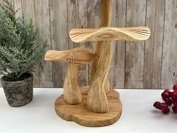 Large Hand Carved Wooden Bali Mushroom Set, 11 of 11