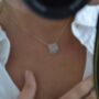 Handmade Sterling Silver Textured Pendant Anne Necklace, thumbnail 4 of 12