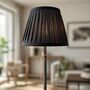 Linen Gathered Lampshade, Gimbal Fitting, thumbnail 1 of 4
