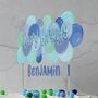 Personalised Balloon Cake Topper, Blue, thumbnail 3 of 7