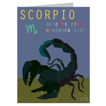 Mini Scorpio Zodiac Card, 2 of 4