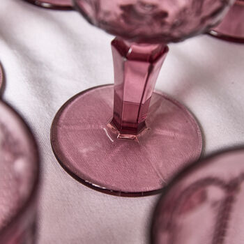 Bella Perle Embossed Amethyst Short Tumbler Glass, 4 of 4