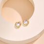 Sterling Silver Heart Stud Earrings, thumbnail 5 of 10