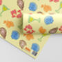 Yellow Postcard Pattern Gift Wrap, thumbnail 1 of 9