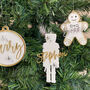 Metallic Personalised Festive Shaped Tree Decoration, thumbnail 1 of 4