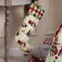 Personalised Santa Claus Velvet Christmas Stocking, thumbnail 1 of 2