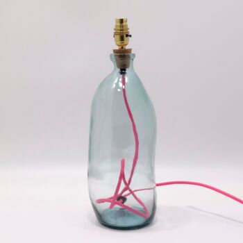 Recycled Blown Glass Lamp | 41cm | Eight Colours, 3 of 12